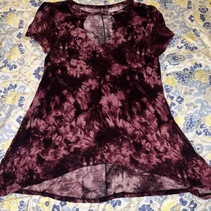 Juniors Mudd tie dye short sleeve top